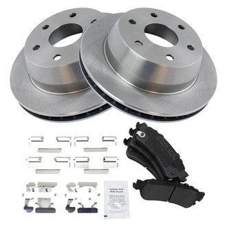 TRQ® - Rear Disc Brake Kit with Semi-Metallic Pads