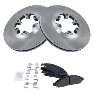 TRQ® - Front Disc Brake Kit with Semi-Metallic Pads