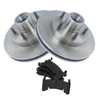 TRQ® - Front Disc Brake Kit with Semi-Metallic Pads