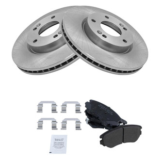TRQ® - Front Disc Brake Kit with Semi-Metallic Pads
