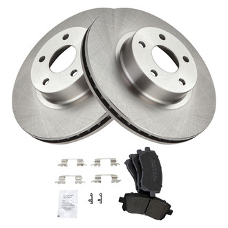 TRQ® - Front Disc Brake Kit with Semi-Metallic Pads