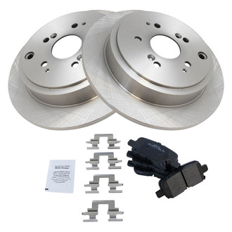TRQ® - Rear Disc Brake Kit with Semi-Metallic Pads