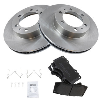 TRQ® - Front Disc Brake Kit with Semi-Metallic Pads