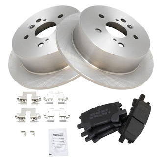 TRQ® - Rear Disc Brake Kit with Semi-Metallic Pads