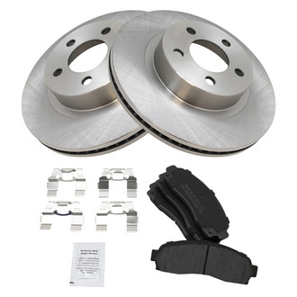TRQ® - Front Disc Brake Kit with Semi-Metallic Pads