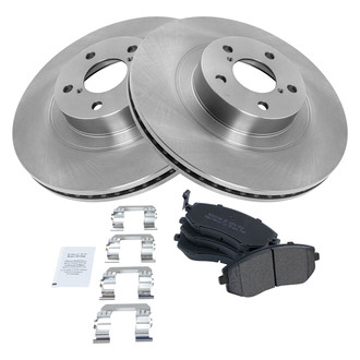 TRQ® - Front Disc Brake Kit with Semi-Metallic Pads