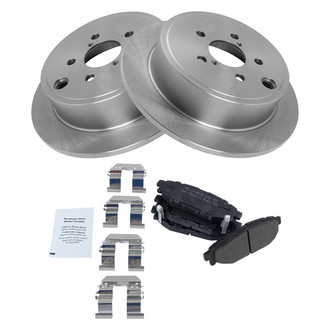 TRQ® - Rear Disc Brake Kit with Semi-Metallic Pads