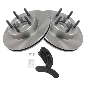 TRQ® - Front Disc Brake Kit with Semi-Metallic Pads