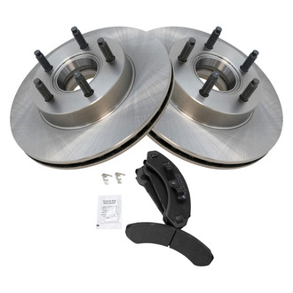 TRQ® - Front Disc Brake Kit with Semi-Metallic Pads