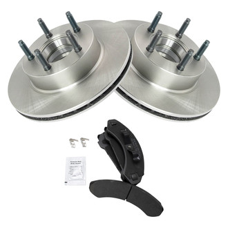 TRQ® - Front Disc Brake Kit with Semi-Metallic Pads