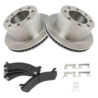 TRQ® - Rear Disc Brake Kit with Semi-Metallic Pads