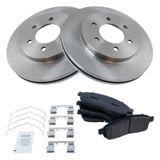 TRQ® - Front Disc Brake Kit with Semi-Metallic Pads