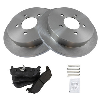 TRQ® - Rear Disc Brake Kit with Semi-Metallic Pads