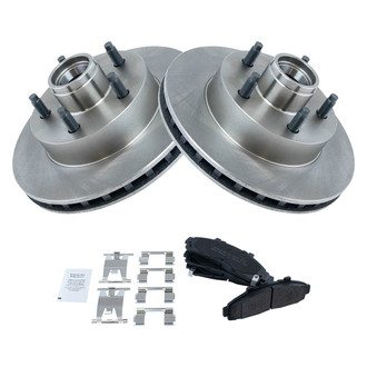 TRQ® - Front Disc Brake Kit with Semi-Metallic Pads