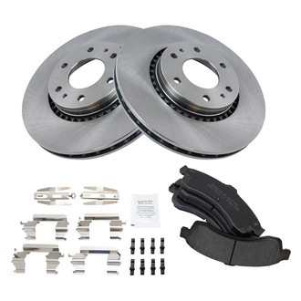 TRQ® - Front Disc Brake Kit with Semi-Metallic Pads