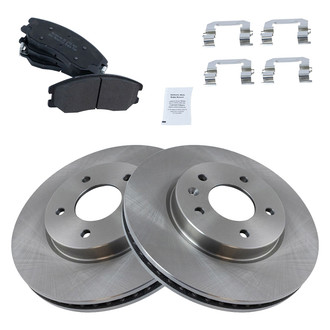 TRQ® - Front Disc Brake Kit with Semi-Metallic Pads