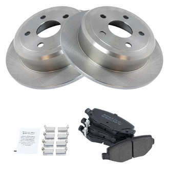 TRQ® - Rear Disc Brake Kit with Semi-Metallic Pads