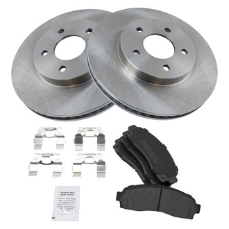 TRQ® - Front Disc Brake Kit with Semi-Metallic Pads