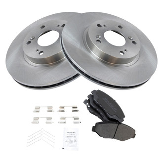 TRQ® - Front Disc Brake Kit with Semi-Metallic Pads