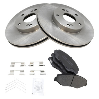 TRQ® - Front Disc Brake Kit with Semi-Metallic Pads