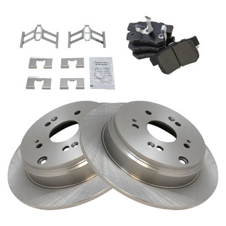 TRQ® - Rear Disc Brake Kit with Semi-Metallic Pads