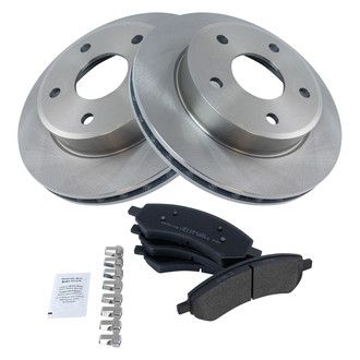 TRQ® - Front Disc Brake Kit with Semi-Metallic Pads
