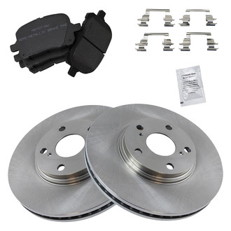 TRQ® - Disc Brake Kit with Semi-Metallic Pads