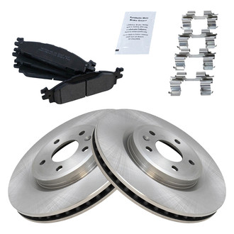 TRQ® - Front Disc Brake Kit with Semi-Metallic Pads