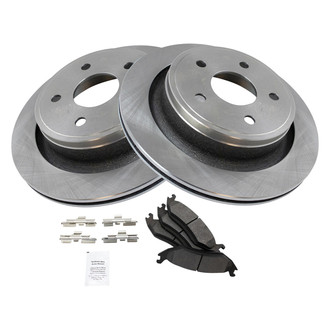 TRQ® - Rear Disc Brake Kit with Semi-Metallic Pads