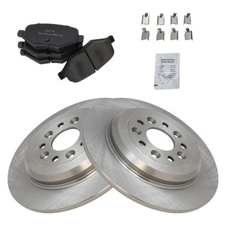 TRQ® - Rear Disc Brake Kit with Semi-Metallic Pads