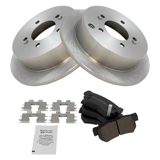 TRQ® - Rear Disc Brake Kit with Semi-Metallic Pads
