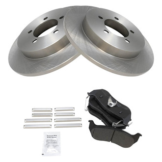 TRQ® - Rear Disc Brake Kit with Semi-Metallic Pads