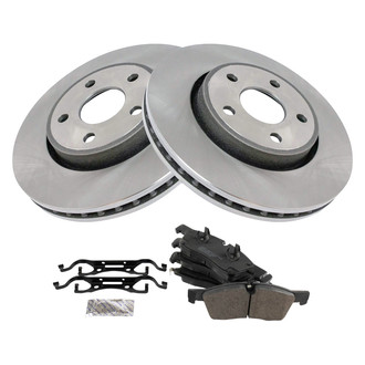 TRQ® - Front Disc Brake Kit with Semi-Metallic Pads