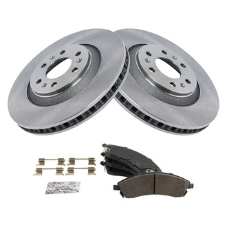 TRQ® - Front Disc Brake Kit with Semi-Metallic Pads
