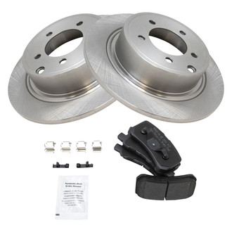 TRQ® - Rear Disc Brake Kit with Semi-Metallic Pads