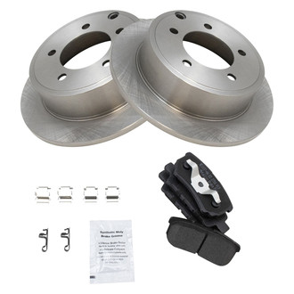 TRQ® - Rear Disc Brake Kit with Semi-Metallic Pads