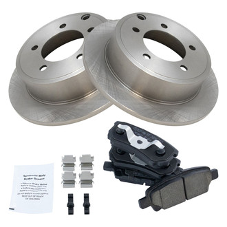 TRQ® - Rear Disc Brake Kit with Ceramic Pads