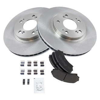 TRQ® - Front Disc Brake Kit with Semi-Metallic Pads