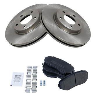 TRQ® - Front Disc Brake Kit with Semi-Metallic Pads