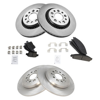 TRQ® - Front and Rear Disc Brake Kit with Ceramic Pads