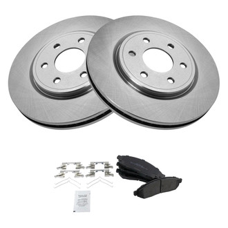 TRQ® - Front Disc Brake Kit with Semi-Metallic Pads