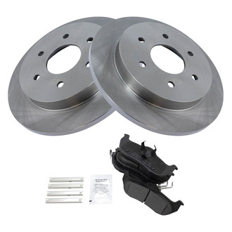 TRQ® - Rear Disc Brake Kit with Semi-Metallic Pads