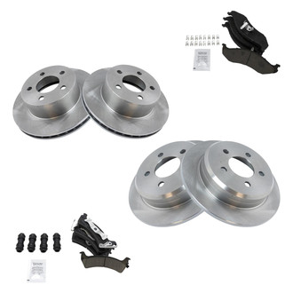 TRQ® - Front and Rear Disc Brake Kit with Ceramic Pads