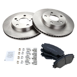 TRQ® - Front Disc Brake Kit with Semi-Metallic Pads