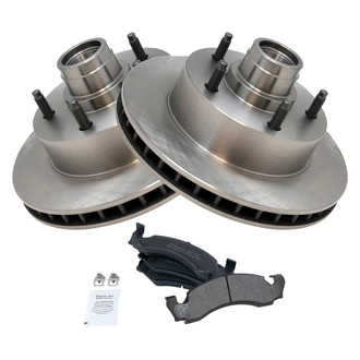 TRQ® - Front Disc Brake Kit with Semi-Metallic Pads