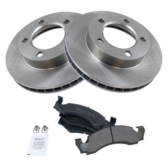 TRQ® - Front Disc Brake Kit with Semi-Metallic Pads