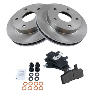 TRQ® - Front Disc Brake Kit with Semi-Metallic Pads
