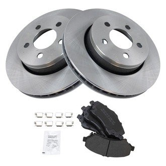 TRQ® - Front Disc Brake Kit with Semi-Metallic Pads