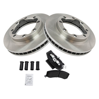 TRQ® - Front Disc Brake Kit with Semi-Metallic Pads