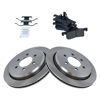 TRQ® - Rear Disc Brake Kit with Semi-Metallic Pads